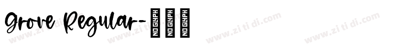 Grove Regular字体转换